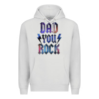 Dove Grey Dad You Rock Premium Hoodie - LillyAllenDesigns