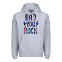 Heather Grey Dad You Rock Premium Hoodie - LillyAllenDesigns