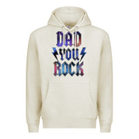 Oatmeal Heather Dad You Rock Premium Hoodie - LillyAllenDesigns