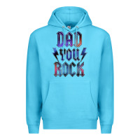 Ocean Blue Dad You Rock Premium Hoodie - LillyAllenDesigns