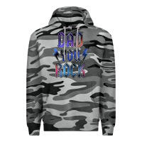 Slate Camo Dad You Rock Premium Hoodie - LillyAllenDesigns