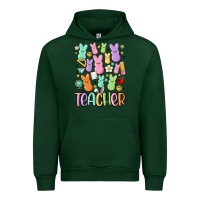 Forest Green teacher bunny's Urban Hoodie - MaliasSmallBusiness