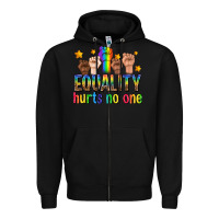 Black equality hurts no one with fists Zipper Hoodie - texasbilliewilder