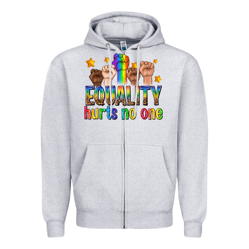 Equality Hurts No One With Fists Zipper Hoodie by texasbilliewilder | Teevron