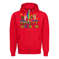 Red equality hurts no one with fists Zipper Hoodie - texasbilliewilder