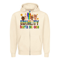 Sandshell equality hurts no one with fists Zipper Hoodie - texasbilliewilder