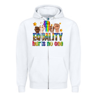 White equality hurts no one with fists Zipper Hoodie - texasbilliewilder