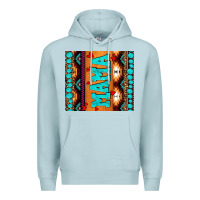 Blue Mist aztec leopard glitter Premium Hoodie - AdoDesignShop
