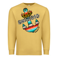 Antique Gold anchored Premium Sweatshirt - CowhideDigitalArt