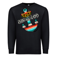 Black anchored Premium Sweatshirt - CowhideDigitalArt