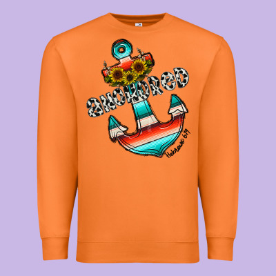 Anchored Premium Sweatshirt Designed By Cowhidedigitalart