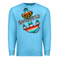 Ocean Blue anchored Premium Sweatshirt - CowhideDigitalArt
