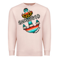 Pale Pink anchored Premium Sweatshirt - CowhideDigitalArt