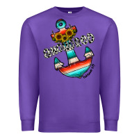 Purple anchored Premium Sweatshirt - CowhideDigitalArt