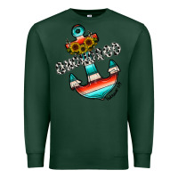 Sports Green anchored Premium Sweatshirt - CowhideDigitalArt