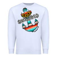 White anchored Premium Sweatshirt - CowhideDigitalArt