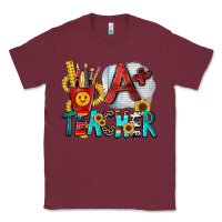Burgundy a  teacher Classic Tee - Zillion Design Studio