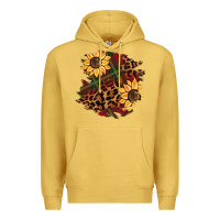 Antique Gold Christmas leopard sunflower Premium Hoodie - BarkalooDesign