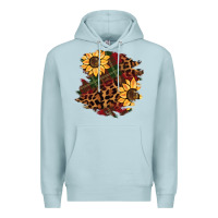 Blue Mist Christmas leopard sunflower Premium Hoodie - BarkalooDesign