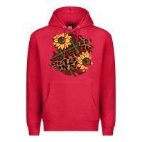 Cardinal Christmas leopard sunflower Premium Hoodie - BarkalooDesign