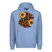 Colony Blue Christmas leopard sunflower Premium Hoodie - BarkalooDesign