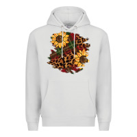 Dove Grey Christmas leopard sunflower Premium Hoodie - BarkalooDesign