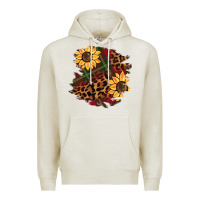 Oatmeal Heather Christmas leopard sunflower Premium Hoodie - BarkalooDesign