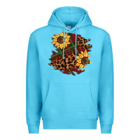 Ocean Blue Christmas leopard sunflower Premium Hoodie - BarkalooDesign