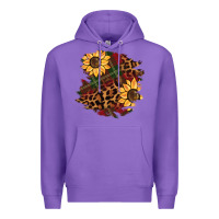 Purple Christmas leopard sunflower Premium Hoodie - BarkalooDesign