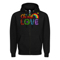 Black choose love Zipper Hoodie - texasbilliewilder