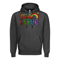 Charcoal Heather choose love Zipper Hoodie - texasbilliewilder