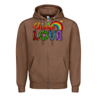 Chestnut choose love Zipper Hoodie - texasbilliewilder