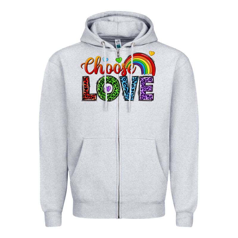 Choose Love Zipper Hoodie by texasbilliewilder | Teevron
