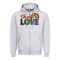 Heather Grey choose love Zipper Hoodie - texasbilliewilder