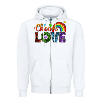 White choose love Zipper Hoodie - texasbilliewilder
