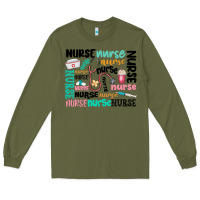 Army Green nurse Long Sleeve Tee - MaliasSmallBusiness