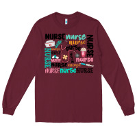Burgundy nurse Long Sleeve Tee - MaliasSmallBusiness