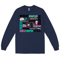 Navy nurse Long Sleeve Tee - MaliasSmallBusiness