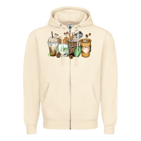 Sandshell latte coffee cups Zipper Hoodie - Zillion Design Studio