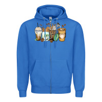 True Royal latte coffee cups Zipper Hoodie - Zillion Design Studio