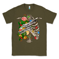 Army Green sorta merry sorta scary chest Classic Tee - FaDigitalArtStudio
