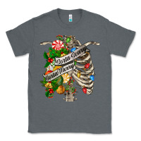 Charcoal Heather sorta merry sorta scary chest Classic Tee - FaDigitalArtStudio
