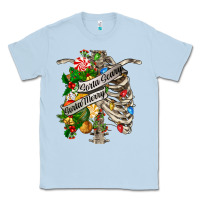 Dusty Blue sorta merry sorta scary chest Classic Tee - FaDigitalArtStudio