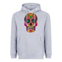 Heather Grey sugar skull Heavyweight Hoodie - FaDigitalArtStudio