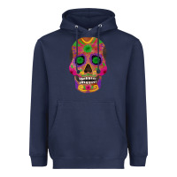 Navy sugar skull Heavyweight Hoodie - FaDigitalArtStudio