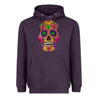 Plum sugar skull Heavyweight Hoodie - FaDigitalArtStudio