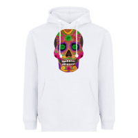 White sugar skull Heavyweight Hoodie - FaDigitalArtStudio