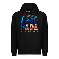 Black Cool Papa American Premium Hoodie - LillyAllenDesigns