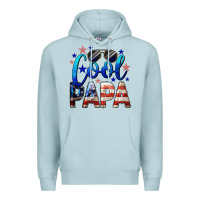 Blue Mist Cool Papa American Premium Hoodie - LillyAllenDesigns