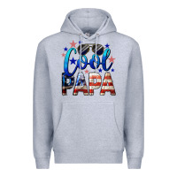 Heather Grey Cool Papa American Premium Hoodie - LillyAllenDesigns